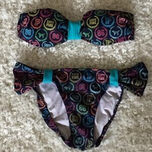Cute Vintage Victoria's Secret PINK! Dog Print Bikini!
